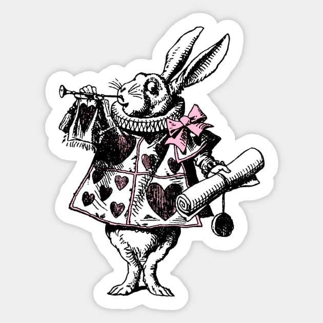 White Rabbit Alice In Wonderland Sticker by Pixelchicken